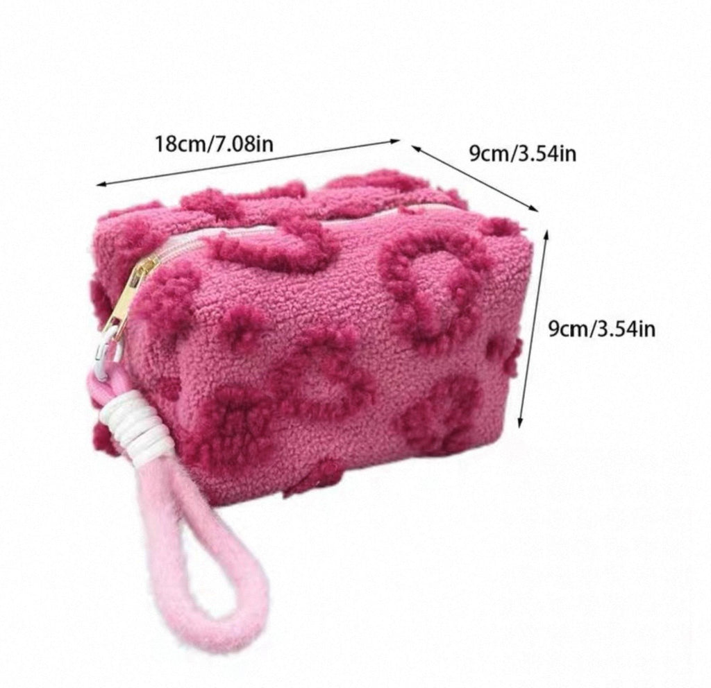 Plush Heart Makeup Pouch