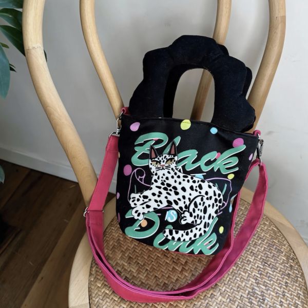 Polka Cat Statement Tote